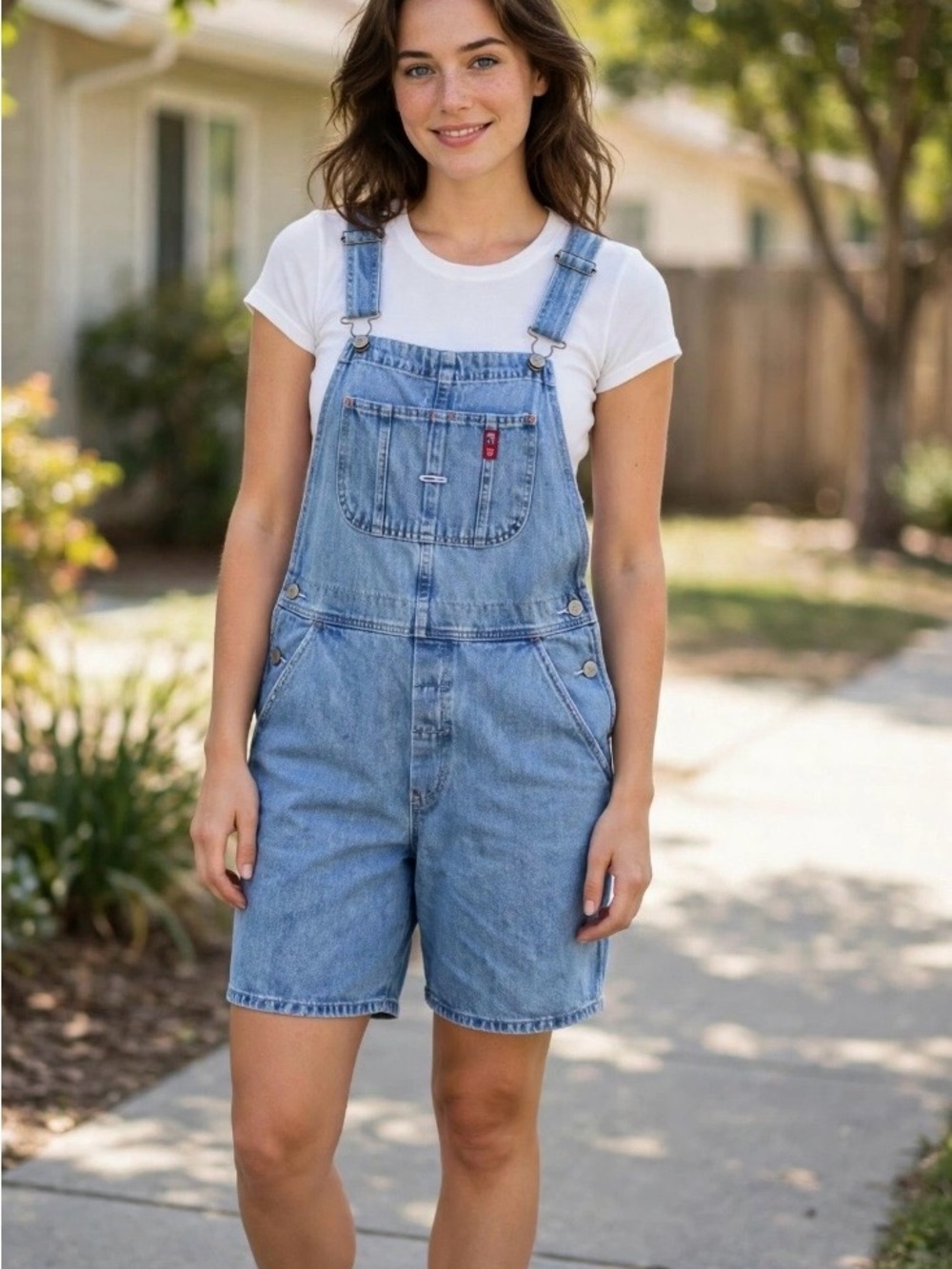 Vintage 90’s Polo Jeans Co. Ralph Lauren Denim Overalls Short Light-wash Sz.S